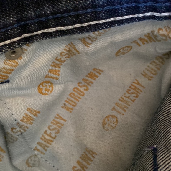 Takeshy Kurosawa x Pendium Distressed Italian Denim Jeans Men’s 33 - Picture 11 of 12